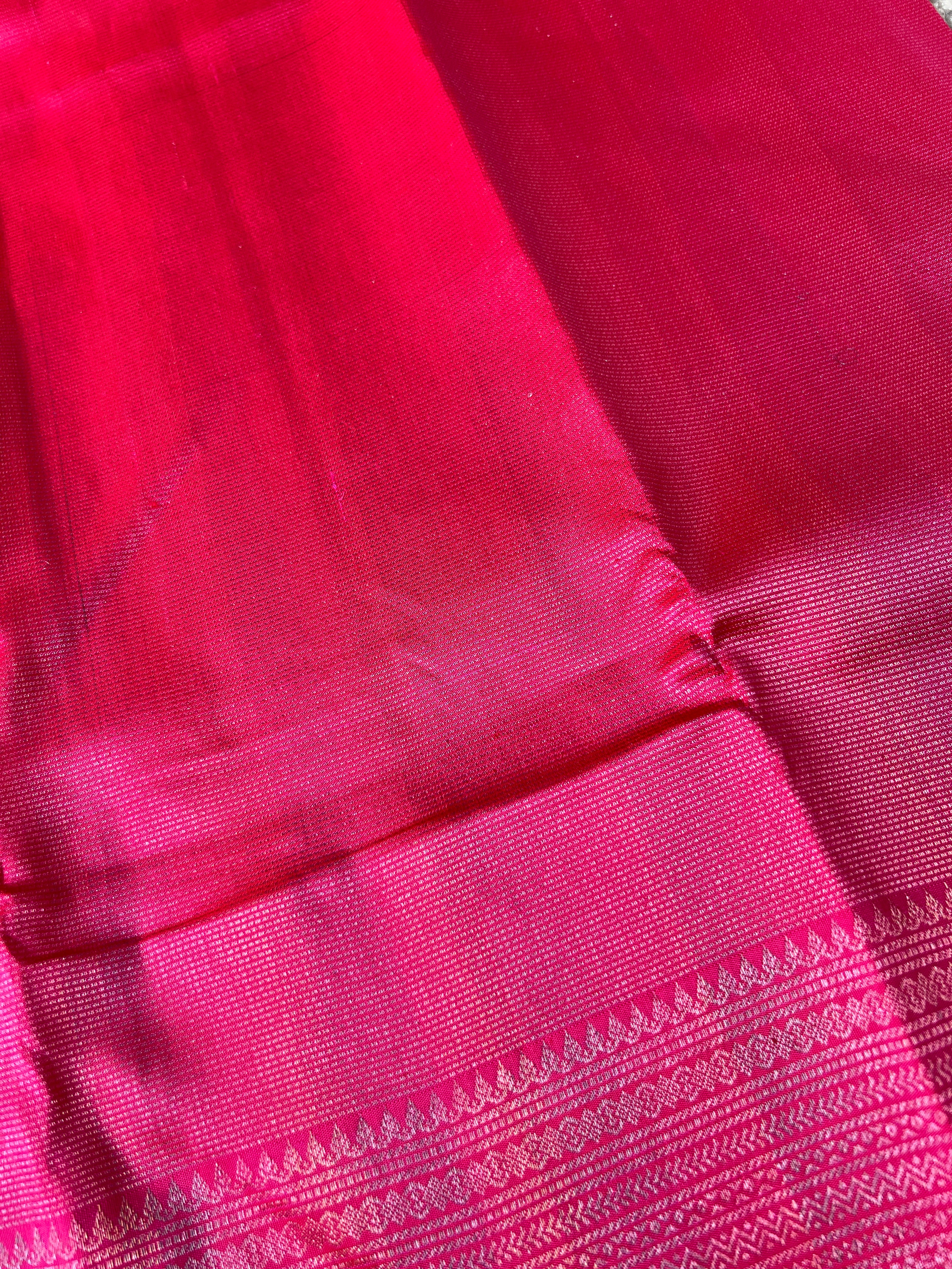 Multi Color Zari Woven Handloom Kanchipuram Saree | SME204