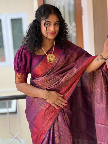 Zari Weaved Semi Silk Saree | TR124