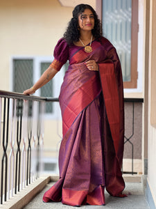 Zari Weaved Semi Silk Saree | TR124