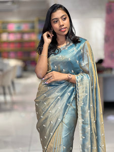 Sequence & Beads Detailed Shimmer Georgette Saree | SBP871
