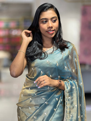 Sequence & Beads Detailed Shimmer Georgette Saree | SBP871