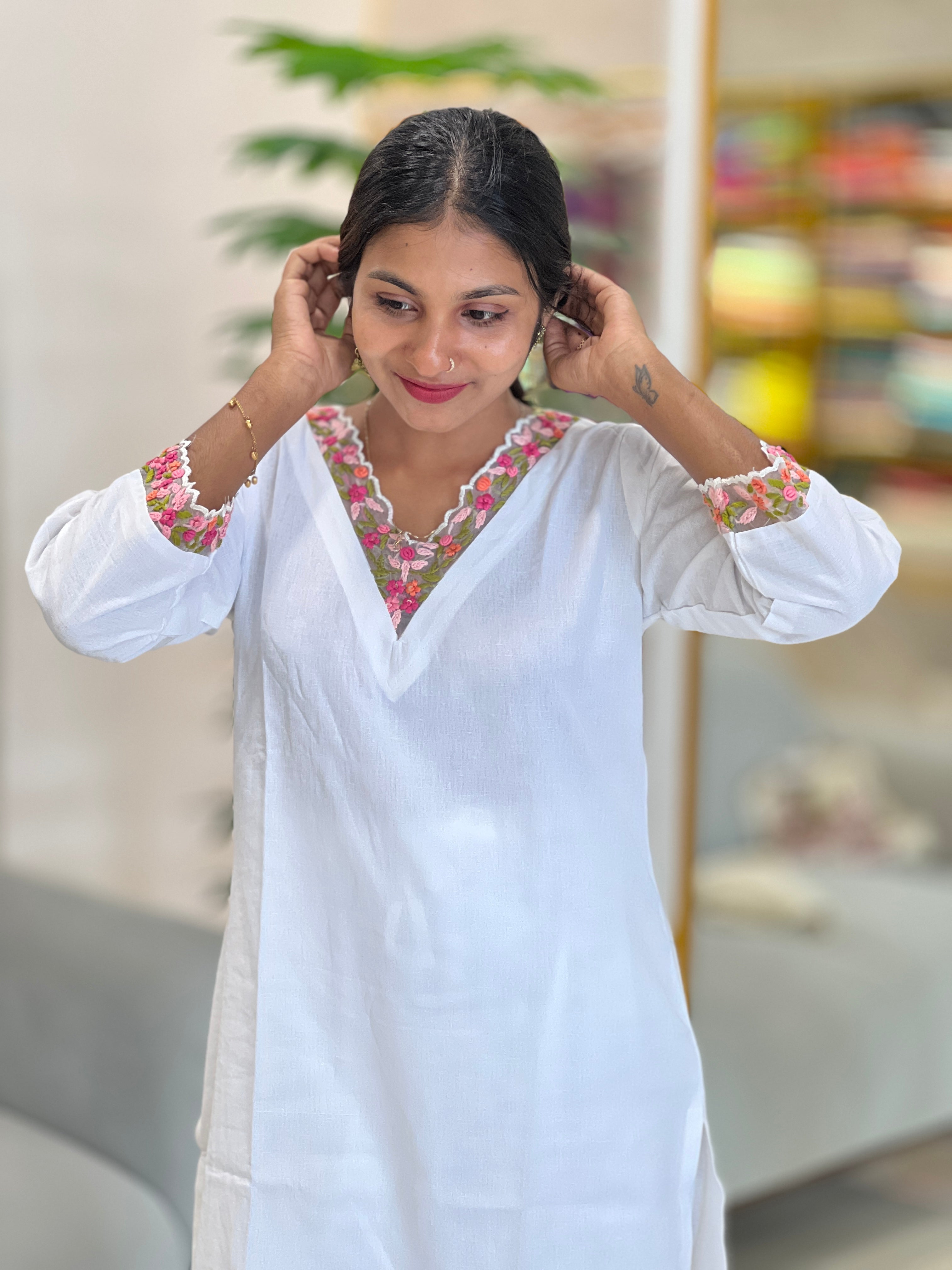 Embroidery Cotton Kurta Set | OS387