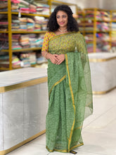 Block Printed Check Kota Saree | JKL292