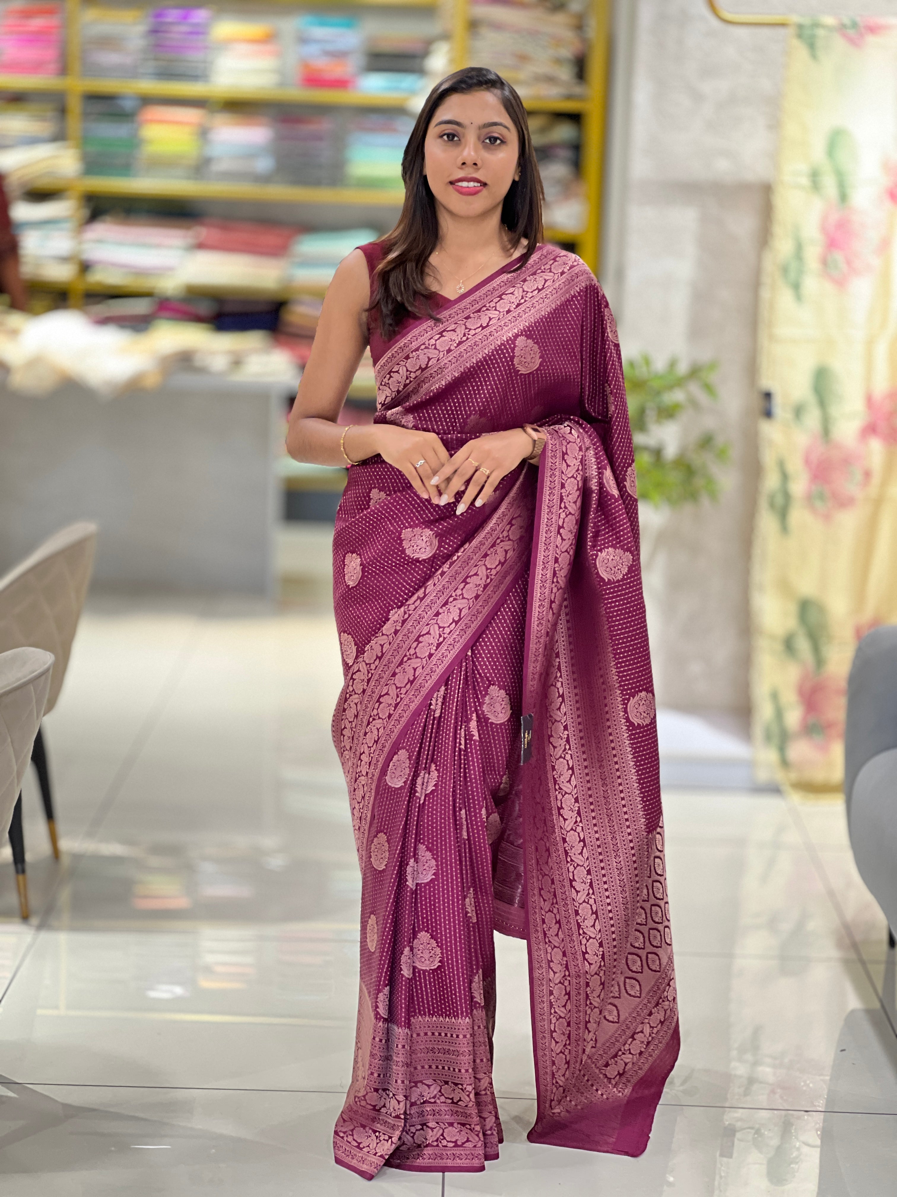 Zari Weaved Banarasi Silk Saree | NN404