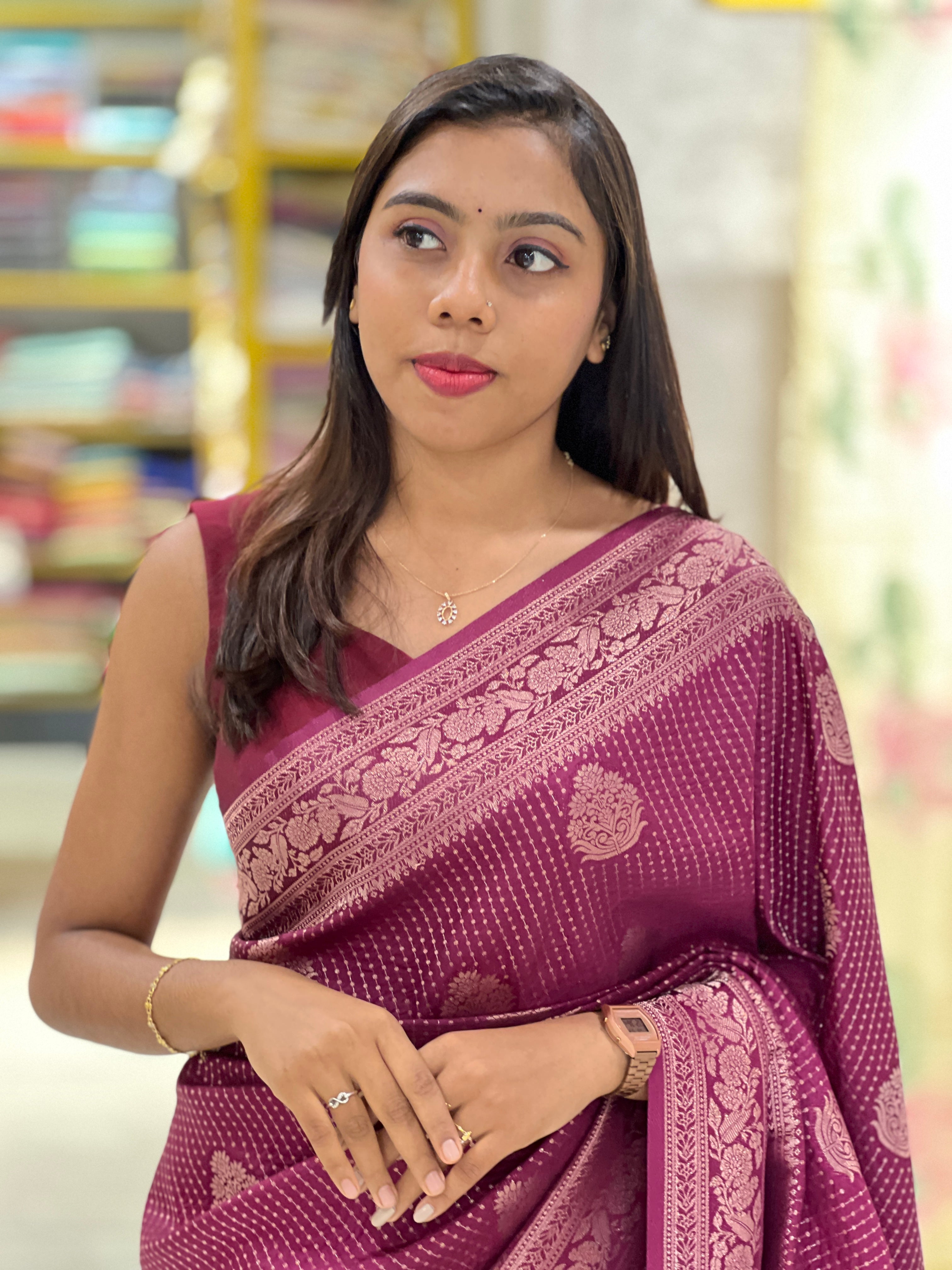Zari Weaved Banarasi Silk Saree | NN404