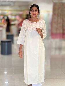 Machine Embroidered Cotton Kurta | RGA259