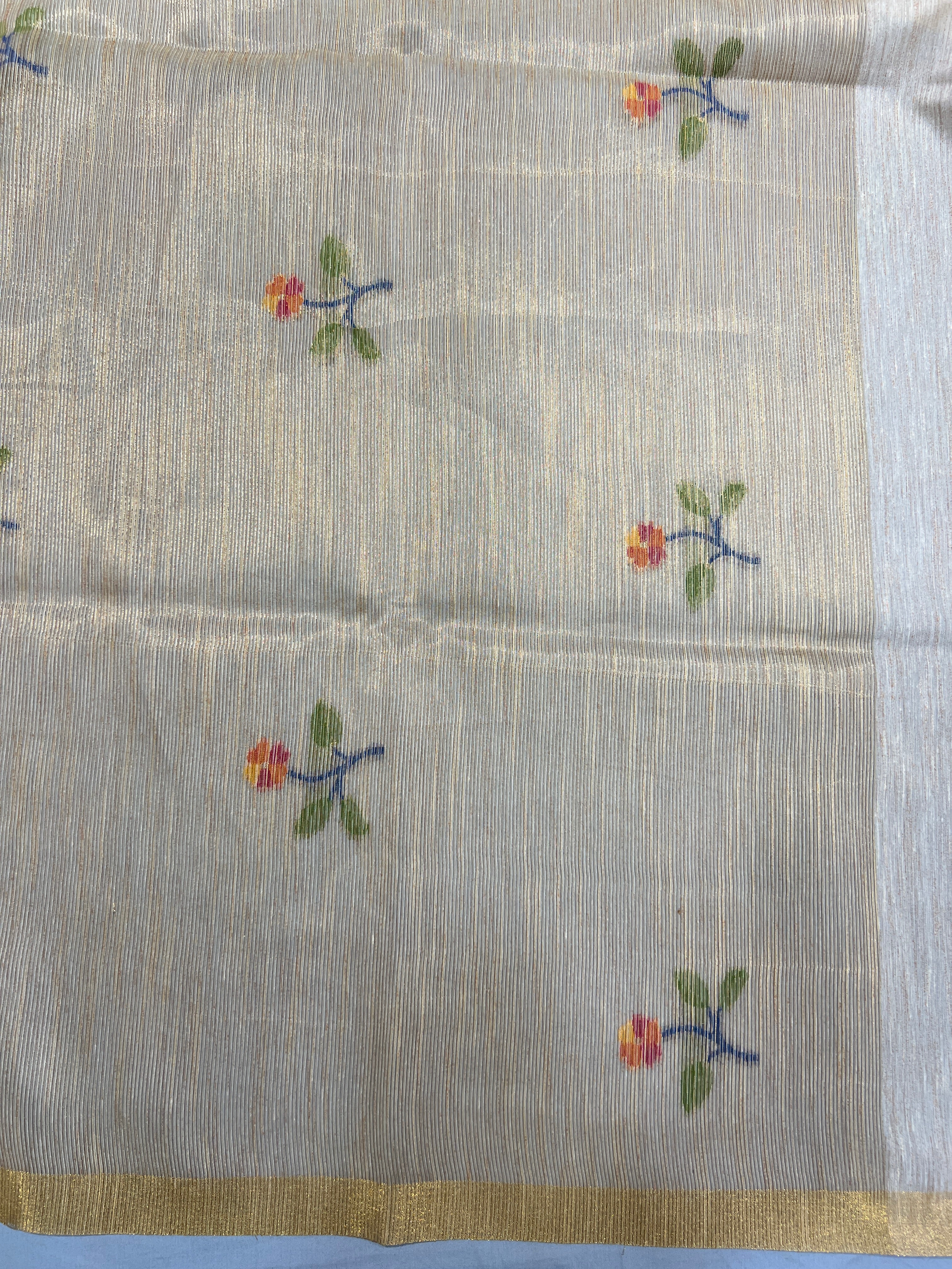 Printed Semi Tussar Saree | SSN275