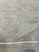 Point Embroidery Detailed Viscose Organza Saree | SUN513