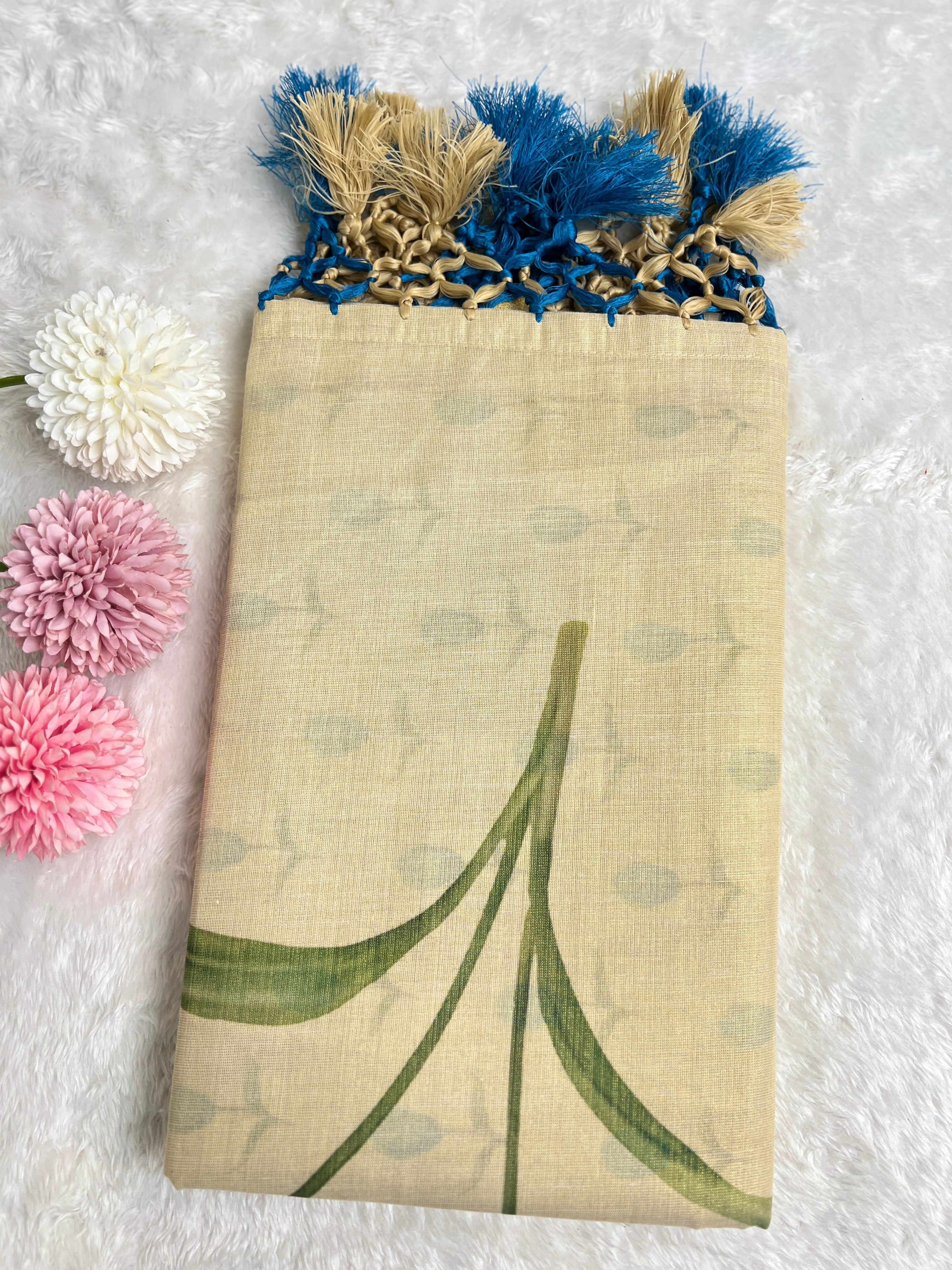 Digital Printed Pattern Tissue Saree | GAT494