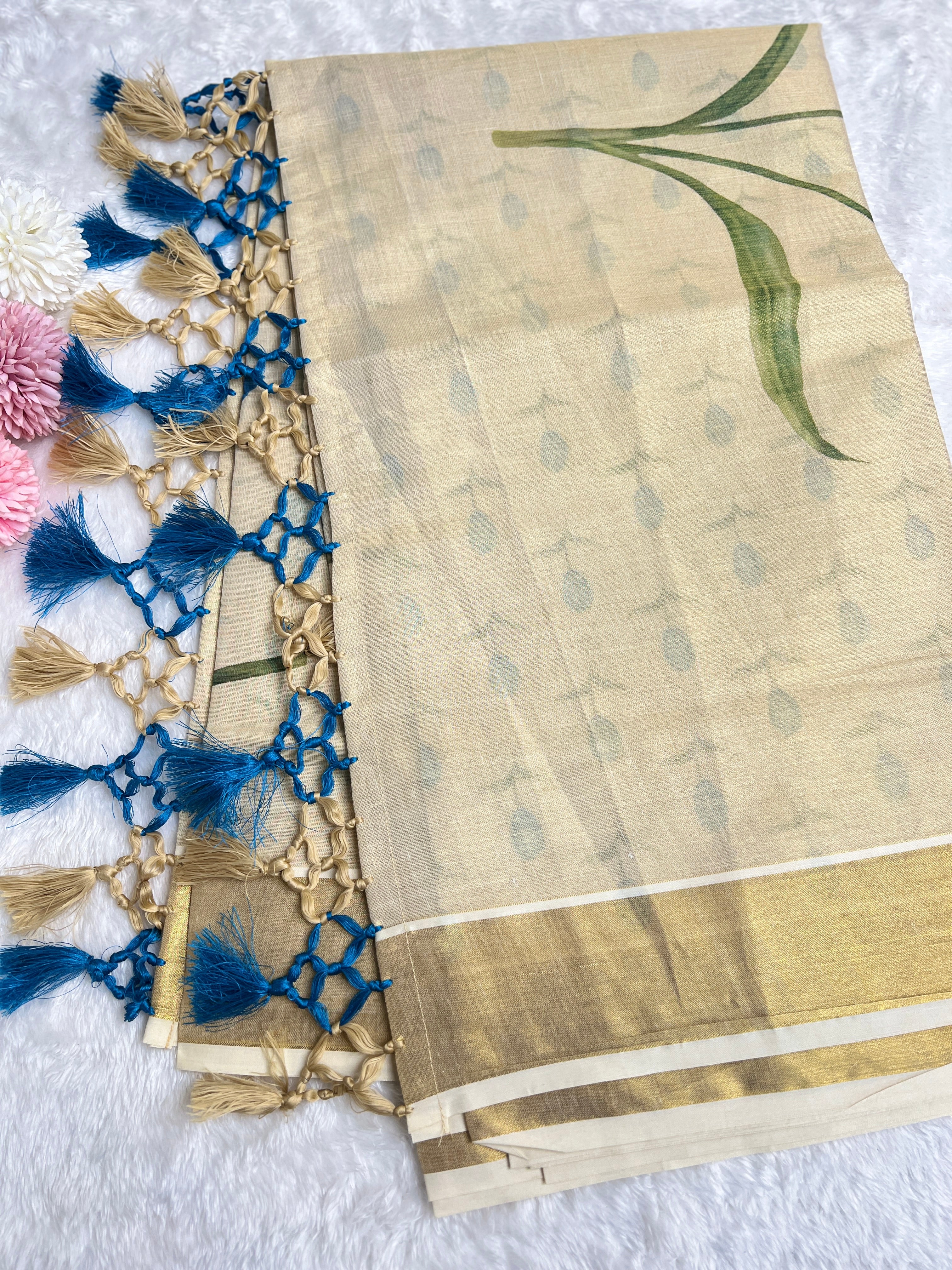Digital Printed Pattern Tissue Saree | GAT494