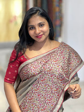 Multi-Colour Embroidery Detailed Semi Tussar Saree | SUN471