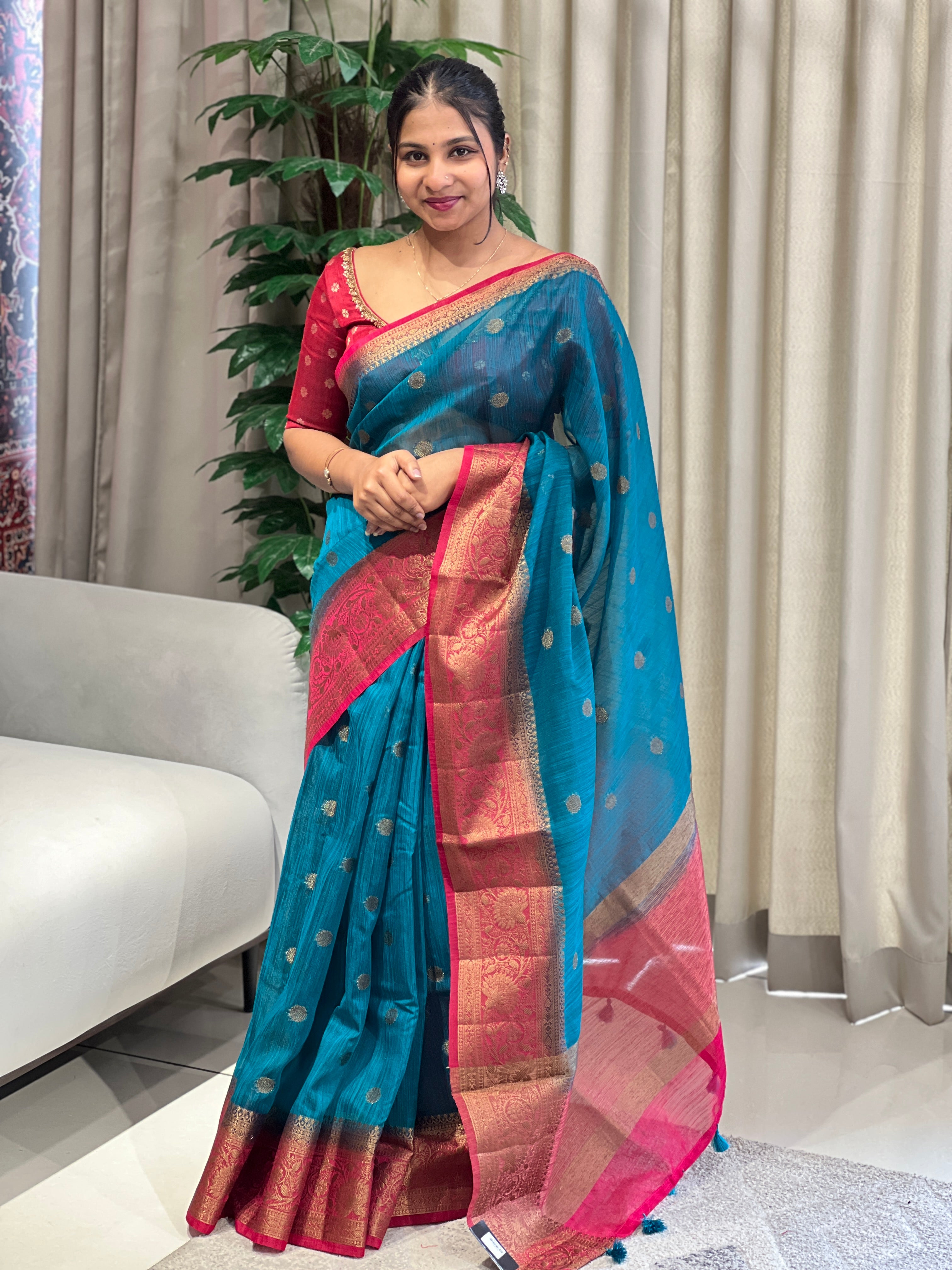 Banarasi Woven Cotton Silk Saree | YNG1075
