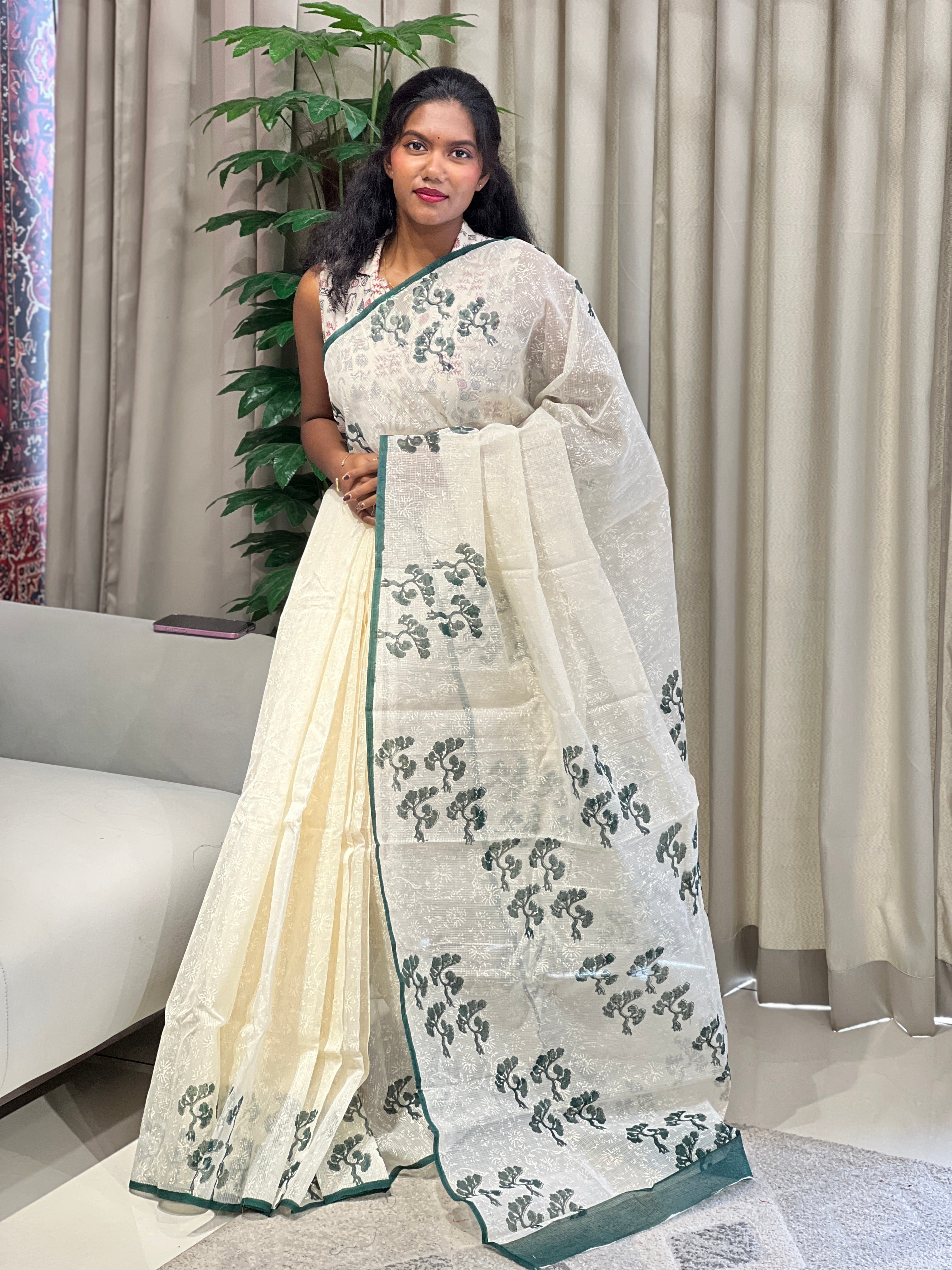 Hand Block Printed Kota Saree | JSC442