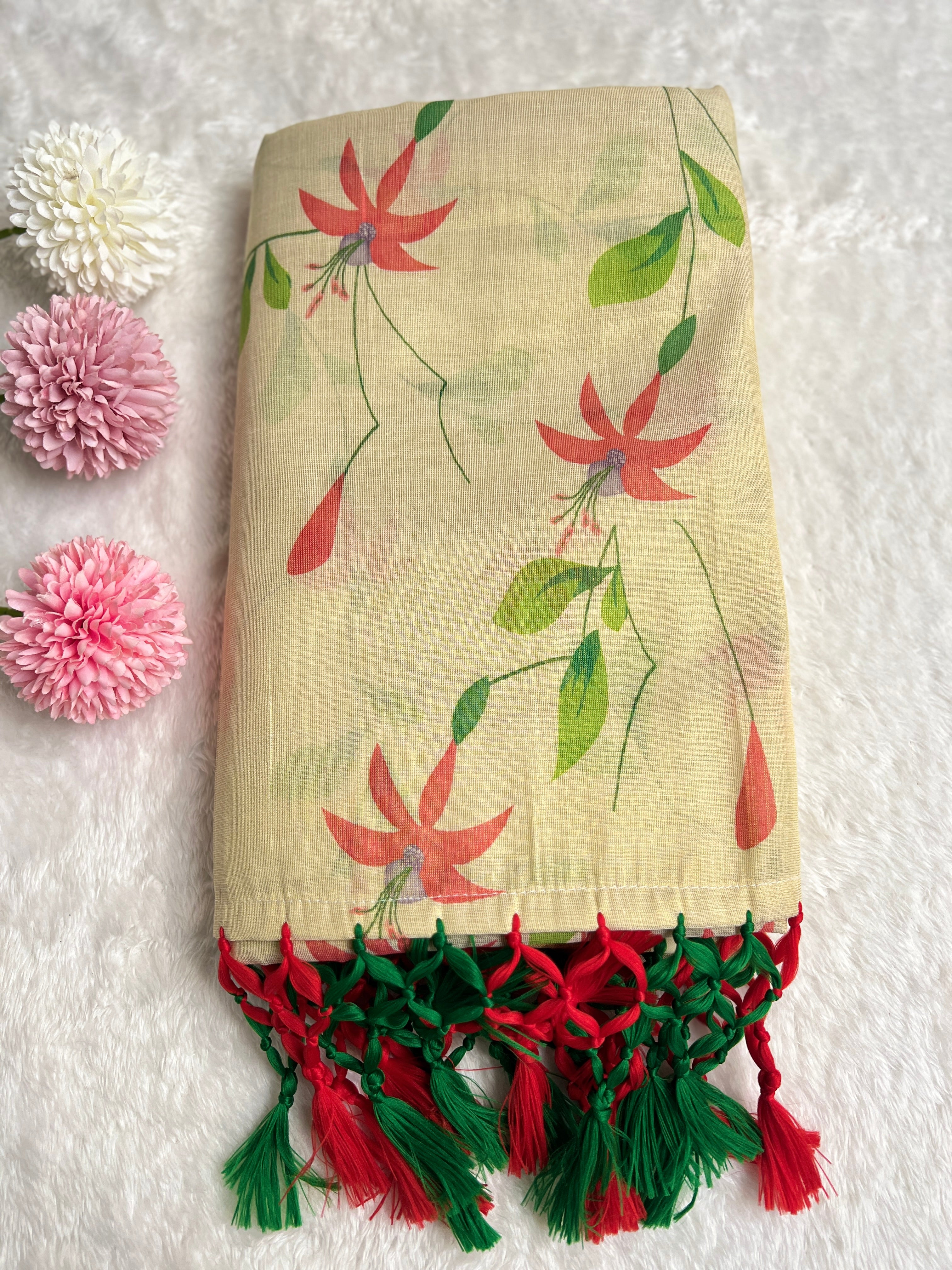 Digital Printed Pattern Tissue Saree | GAT493