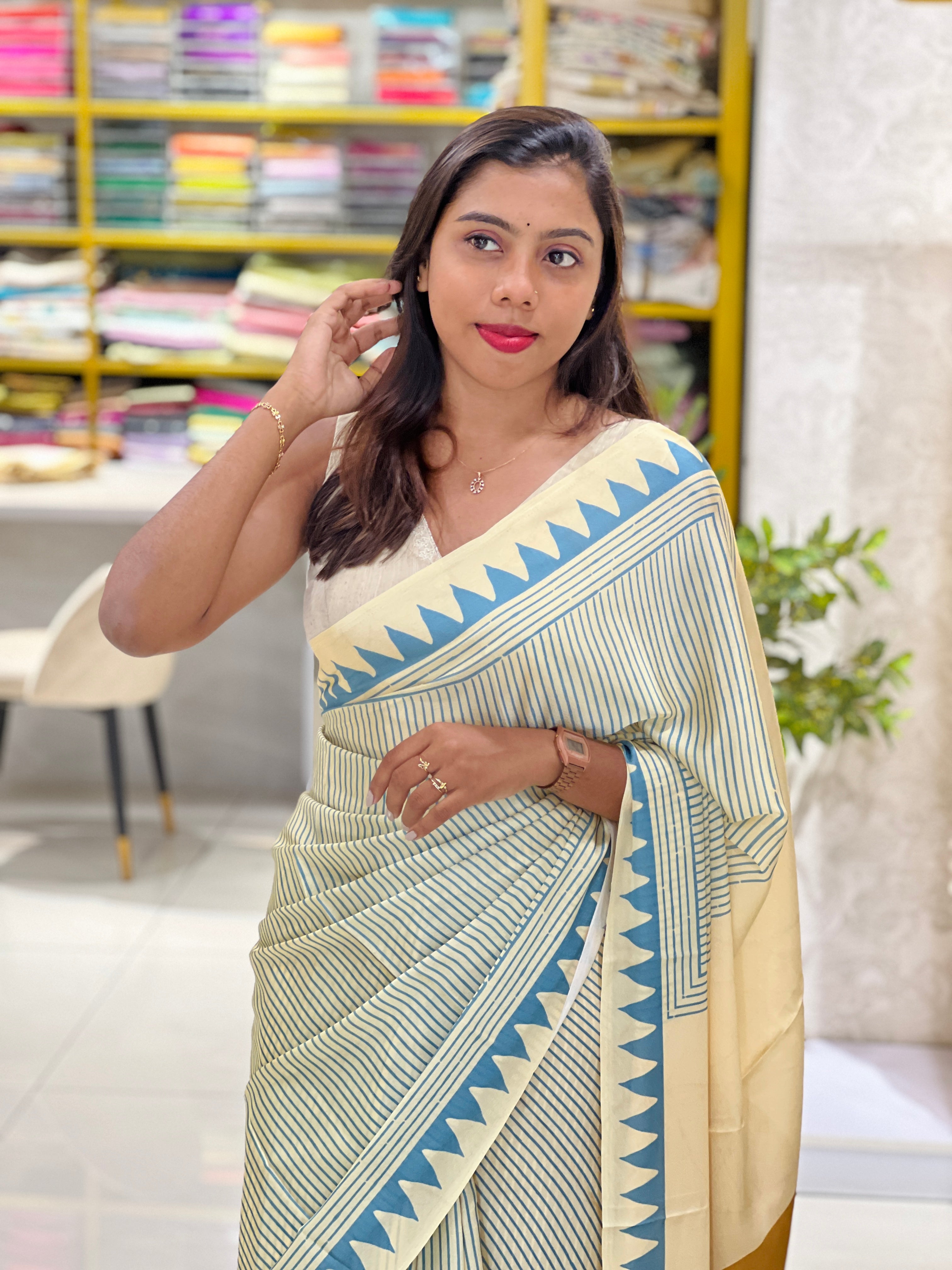Digital Printed Crepe Silk Saree | SSN322