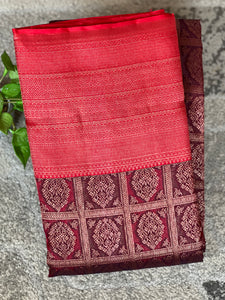 Traditional Motif Weaved Handloom Kanchipuram Saree | SME198