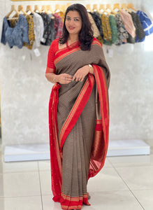 Banarasi Weaved Warm Silk Saree | AGS105