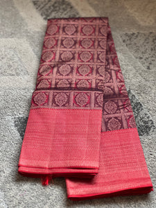 Traditional Motif Weaved Handloom Kanchipuram Saree | SME198