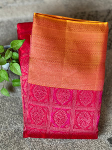 Traditional Motif Weaved Kanchipuram Saree | SME203