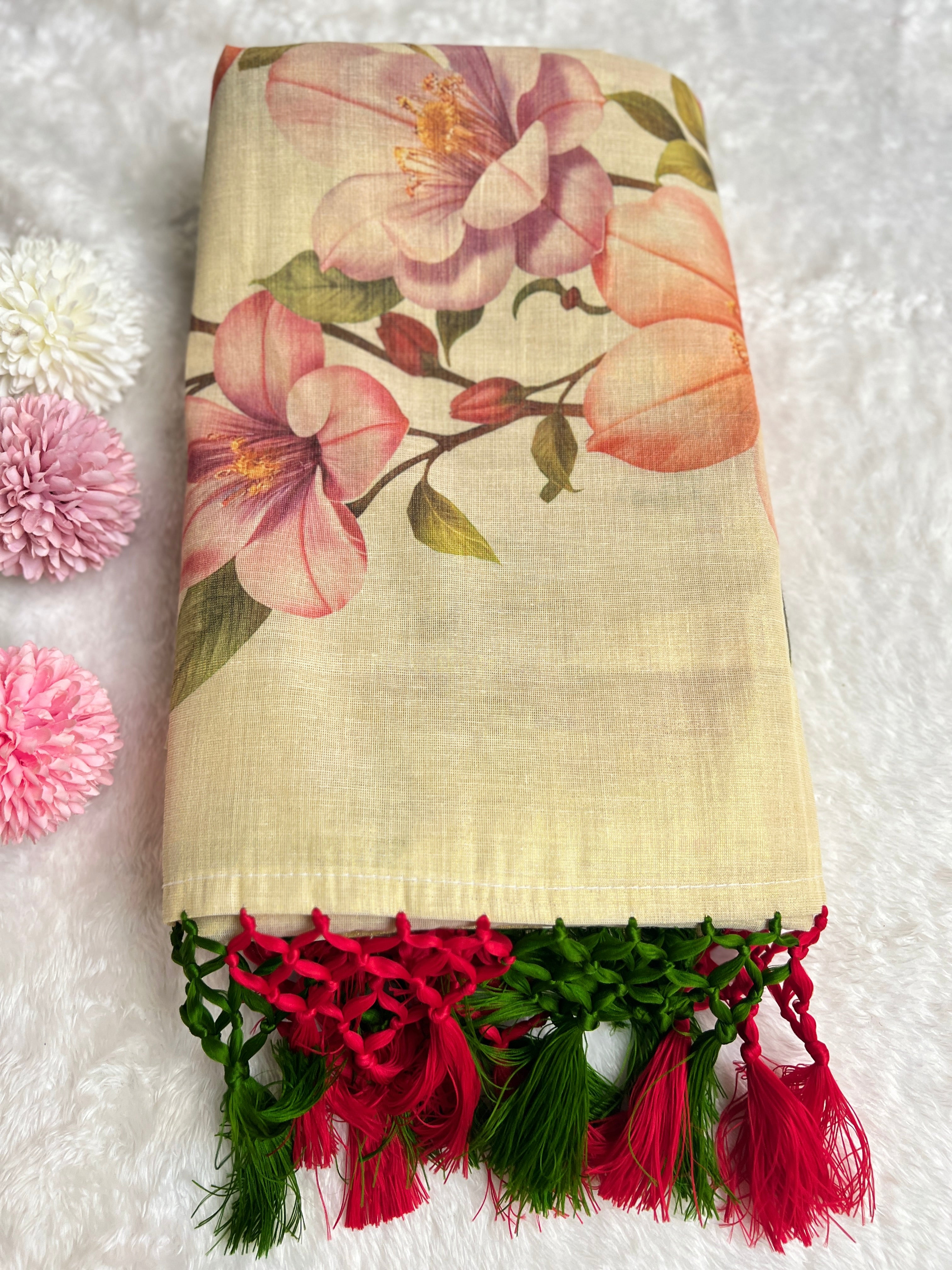 Digital Printed Pattern Tissue Saree | GAT503