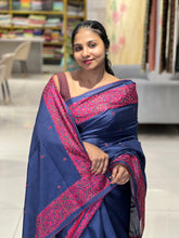 Multi-Colour Embroidery Detailed Semi Tussar Saree | SUN475