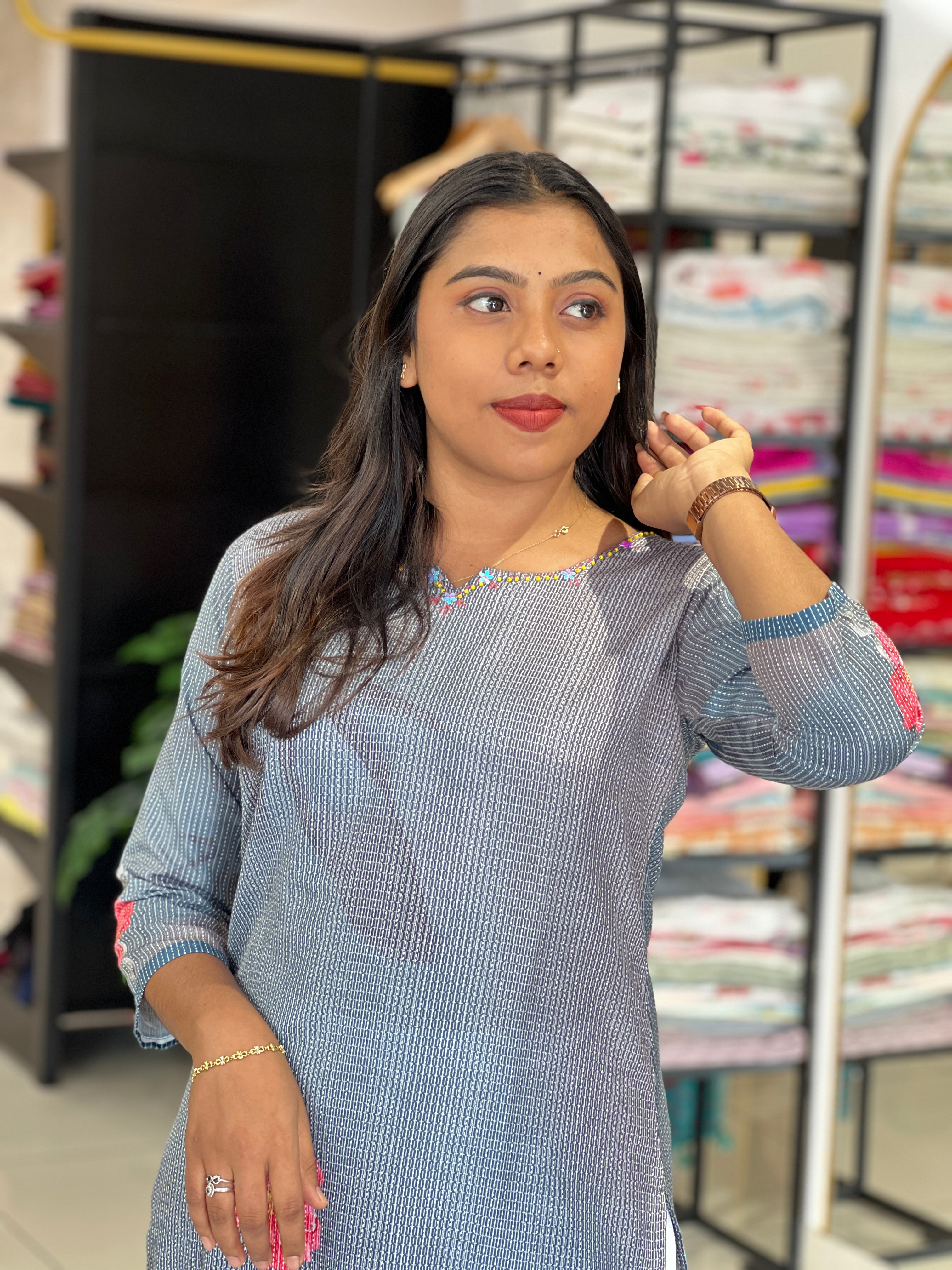 Floral Digital Printed Cotton Kurta | PGI123