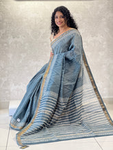 Block Printed Chanderi Saree | JKL309