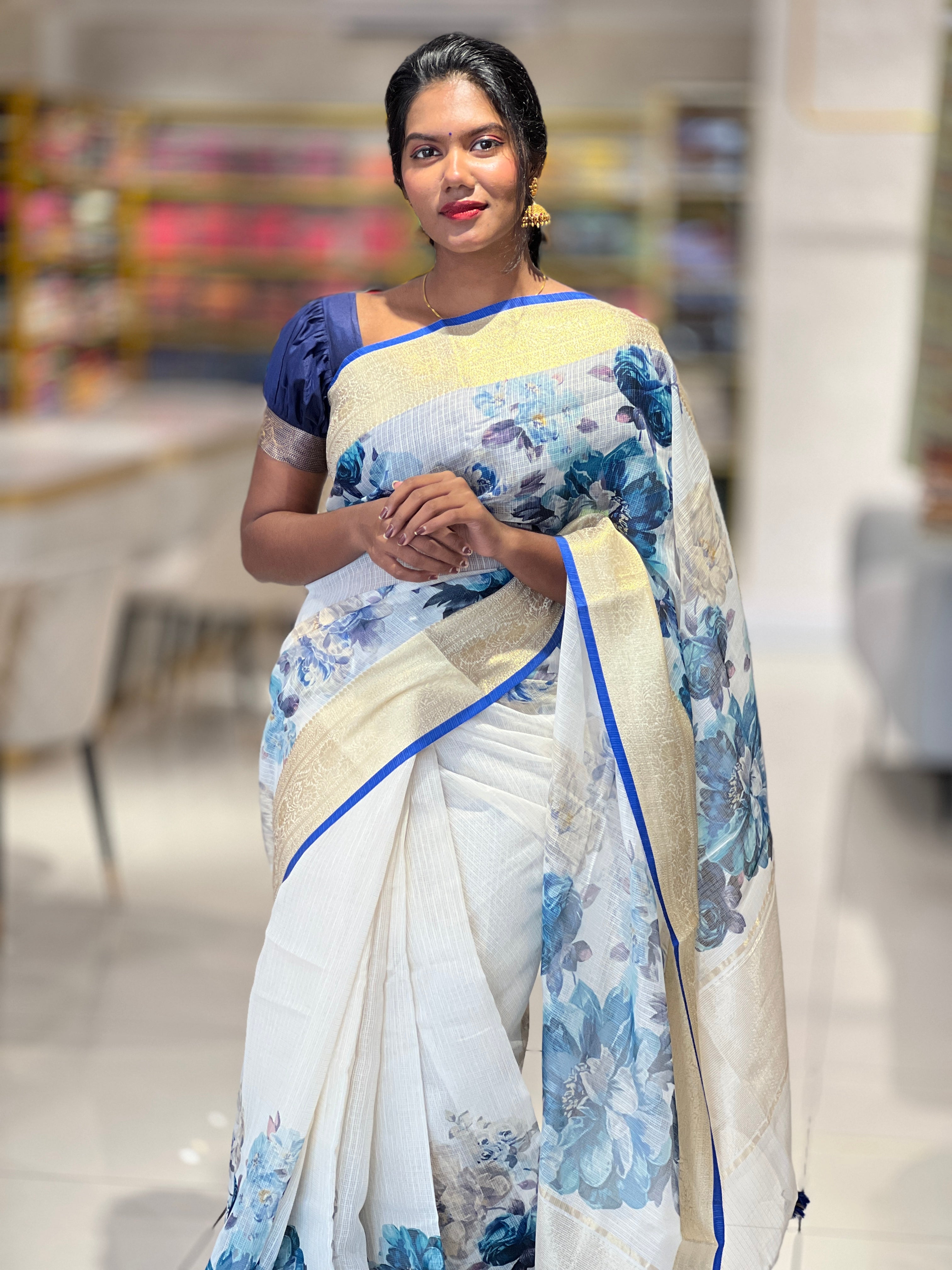 Floral Digital Printed Silky Kota Saree | MR129
