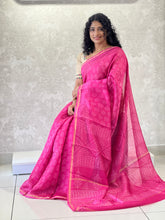 Block Printed Chanderi Saree | JKL334
