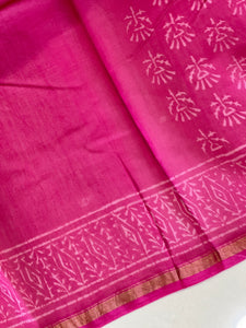 Block Printed Chanderi Saree | JKL334