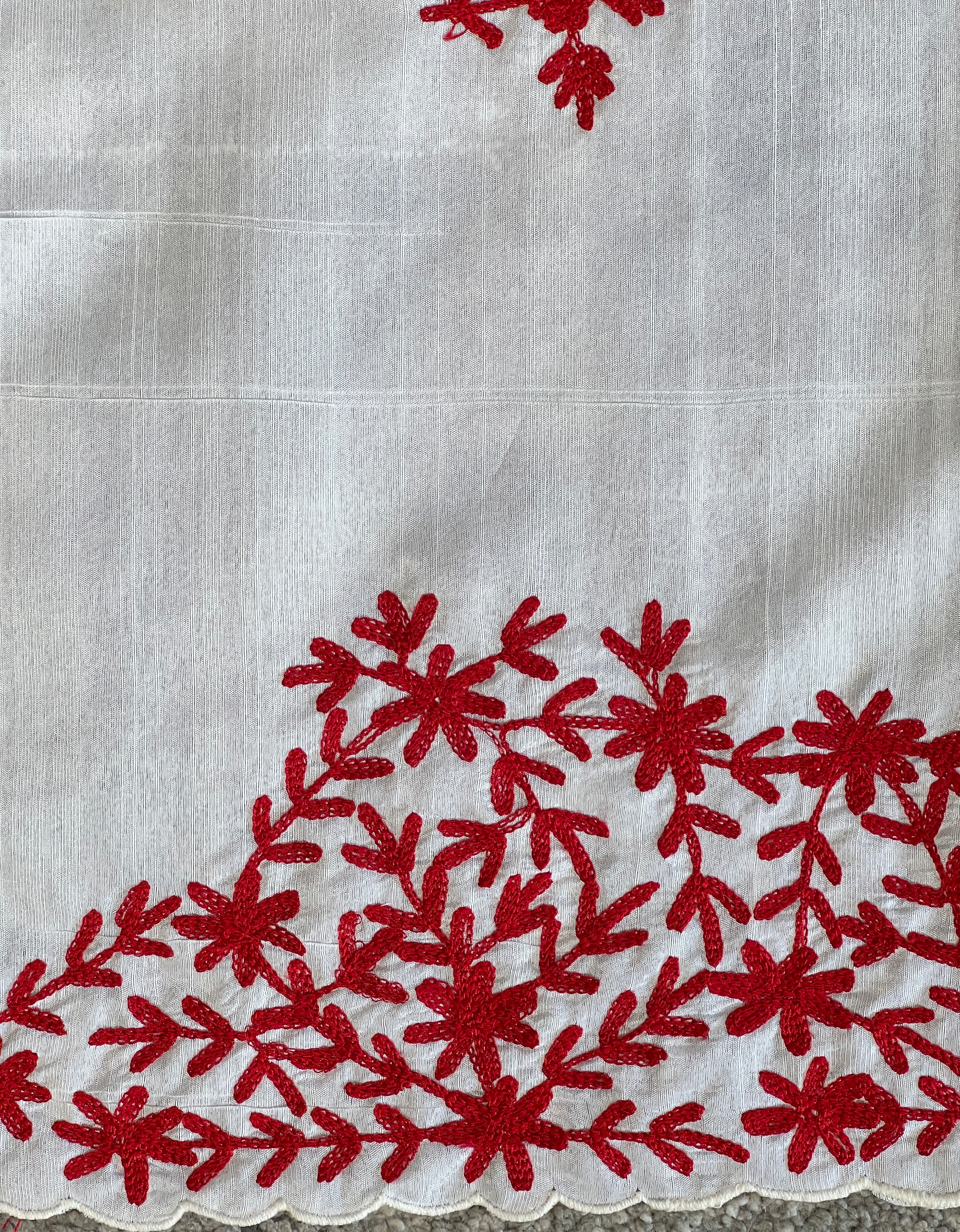 Machine Embroidered Semi Tussar Saree | BLD873