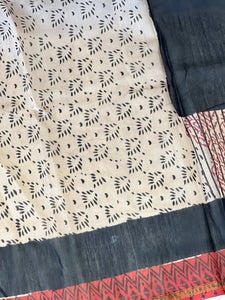 Hand Block Printed Chanderi Saree | JKL335