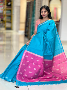 Tissue Border Detailed Semi Silk Saree | PD464