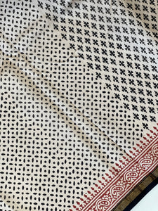 Block Printed Chanderi Saree | JKL336