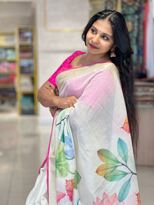 Floral Digital Printed Silky Kota Saree | MR130
