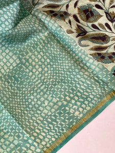 Block Printed Chanderi Saree | JKL331