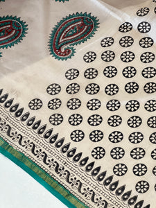 Block Printed Chanderi Saree | JKL348