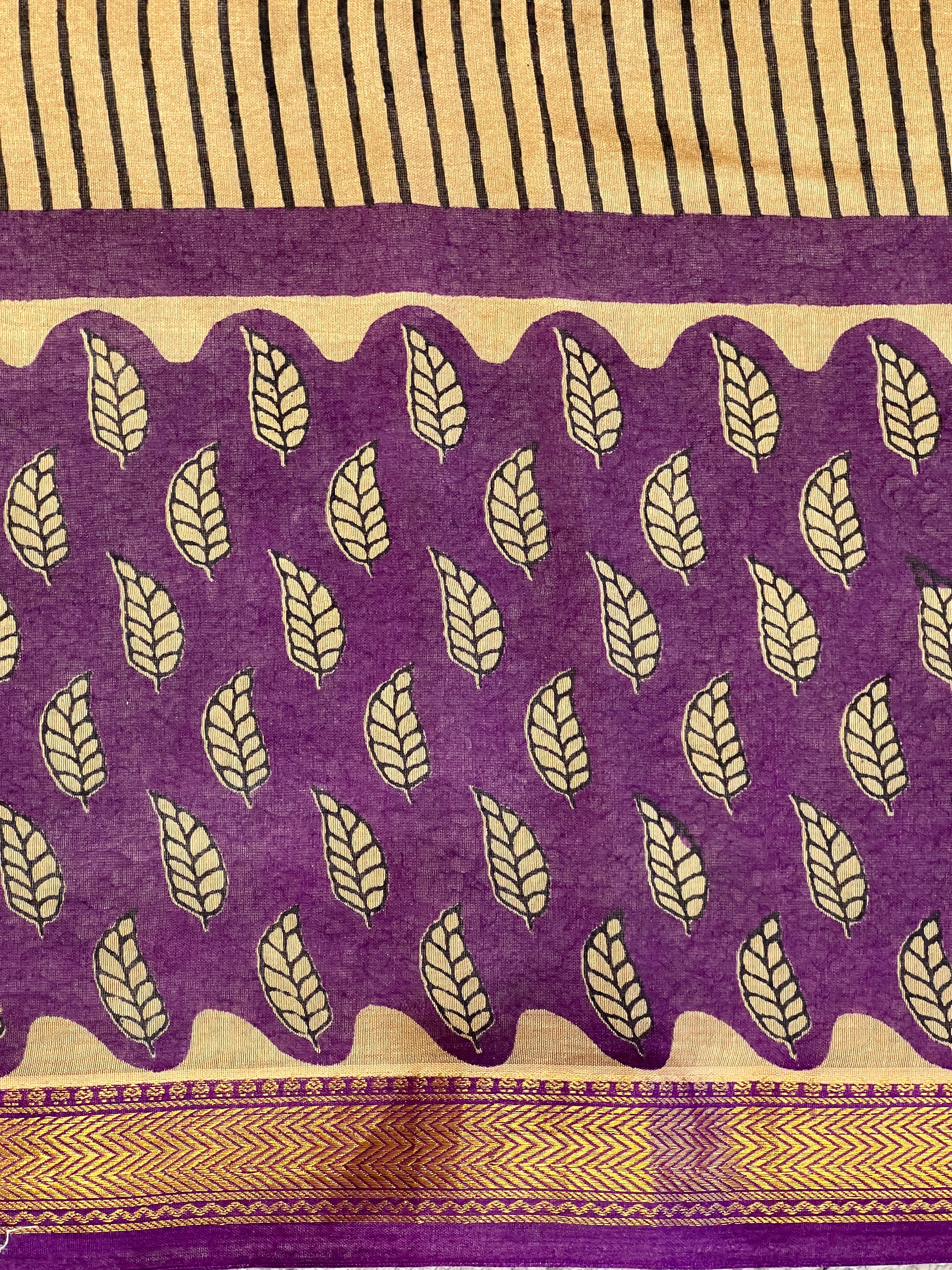 Mangalgiri Border Detailed Chanderi Saree | VFC586