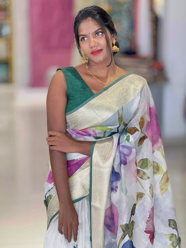Floral Digital Printed Silky Kota Saree | MR127
