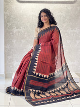 Block Printed Chanderi Saree | JKL339