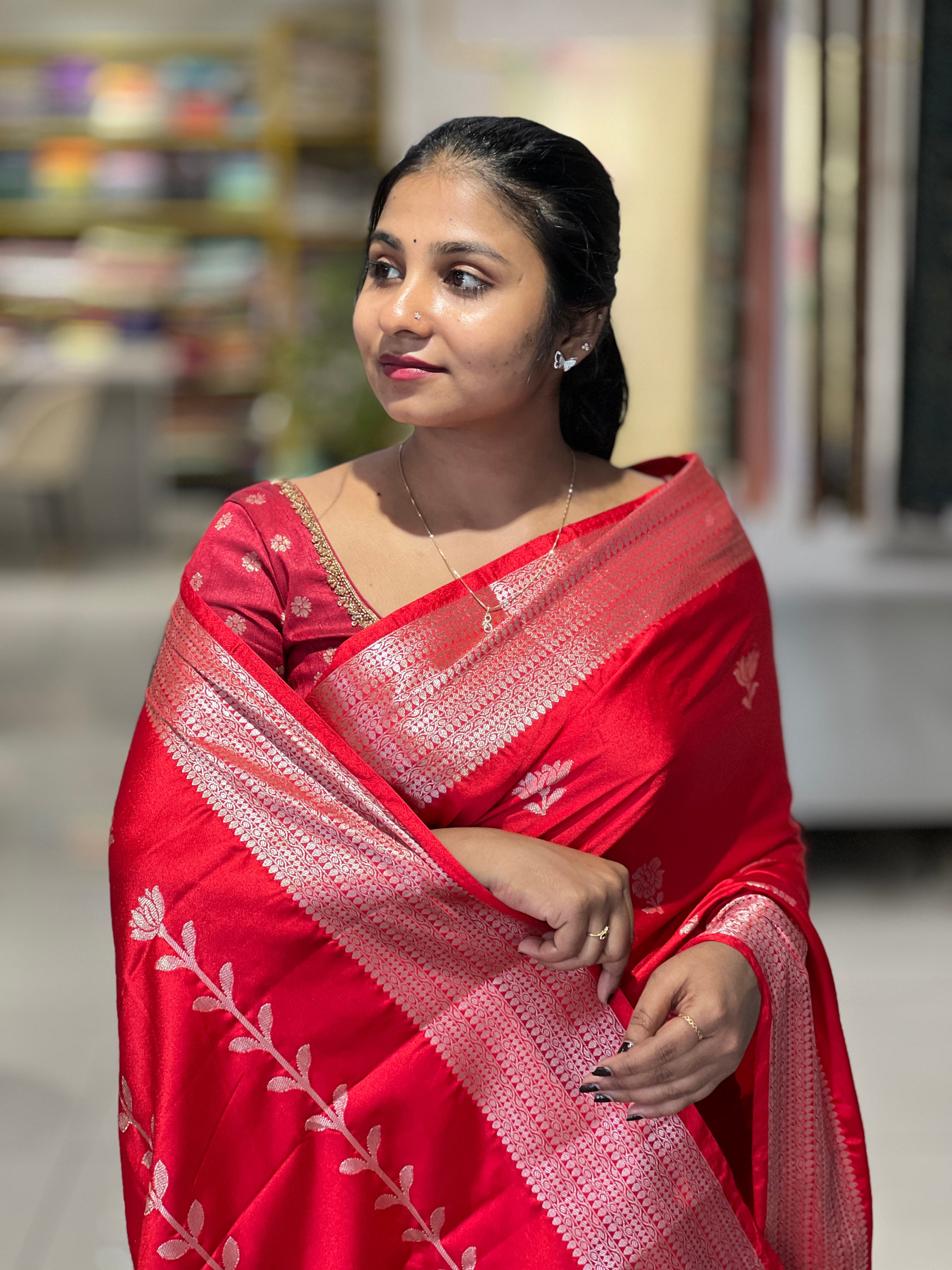 Zari Weaving Banarasi Mashru Silk Saree | NN308