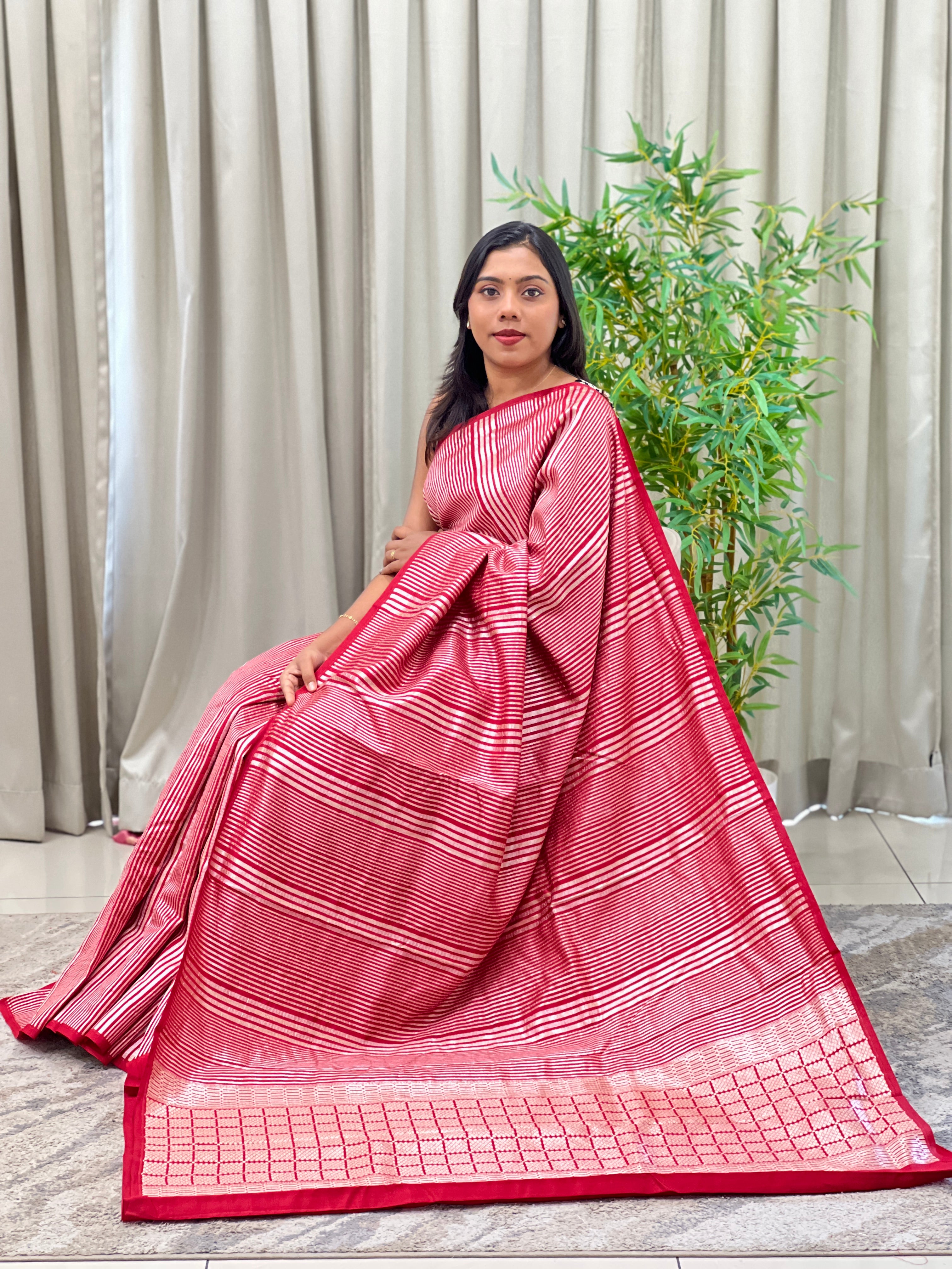 Banarasi Kathan Woven Tussar Saree | GA157