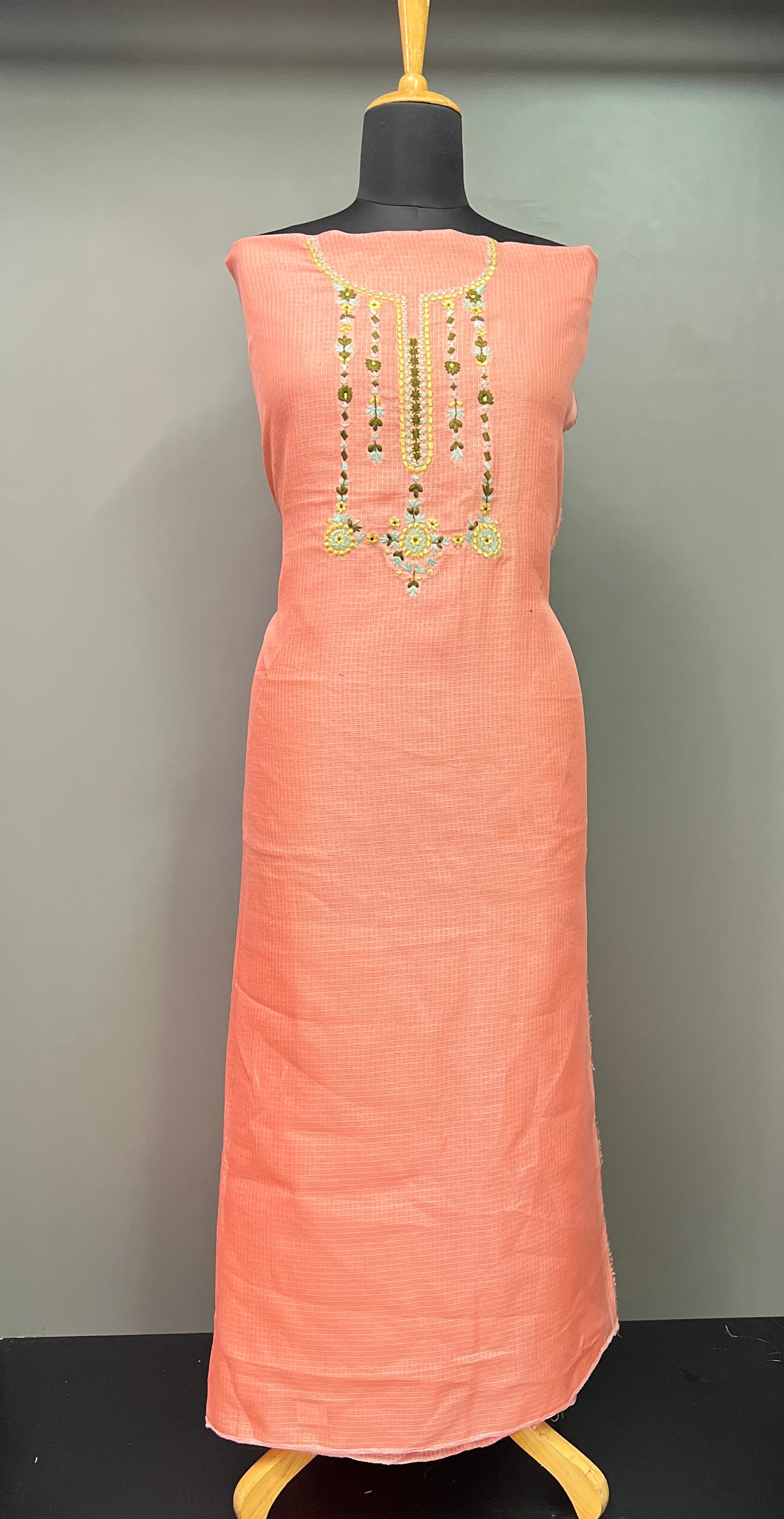 Embroidery Design Silky Kota Kurta Material | DN178