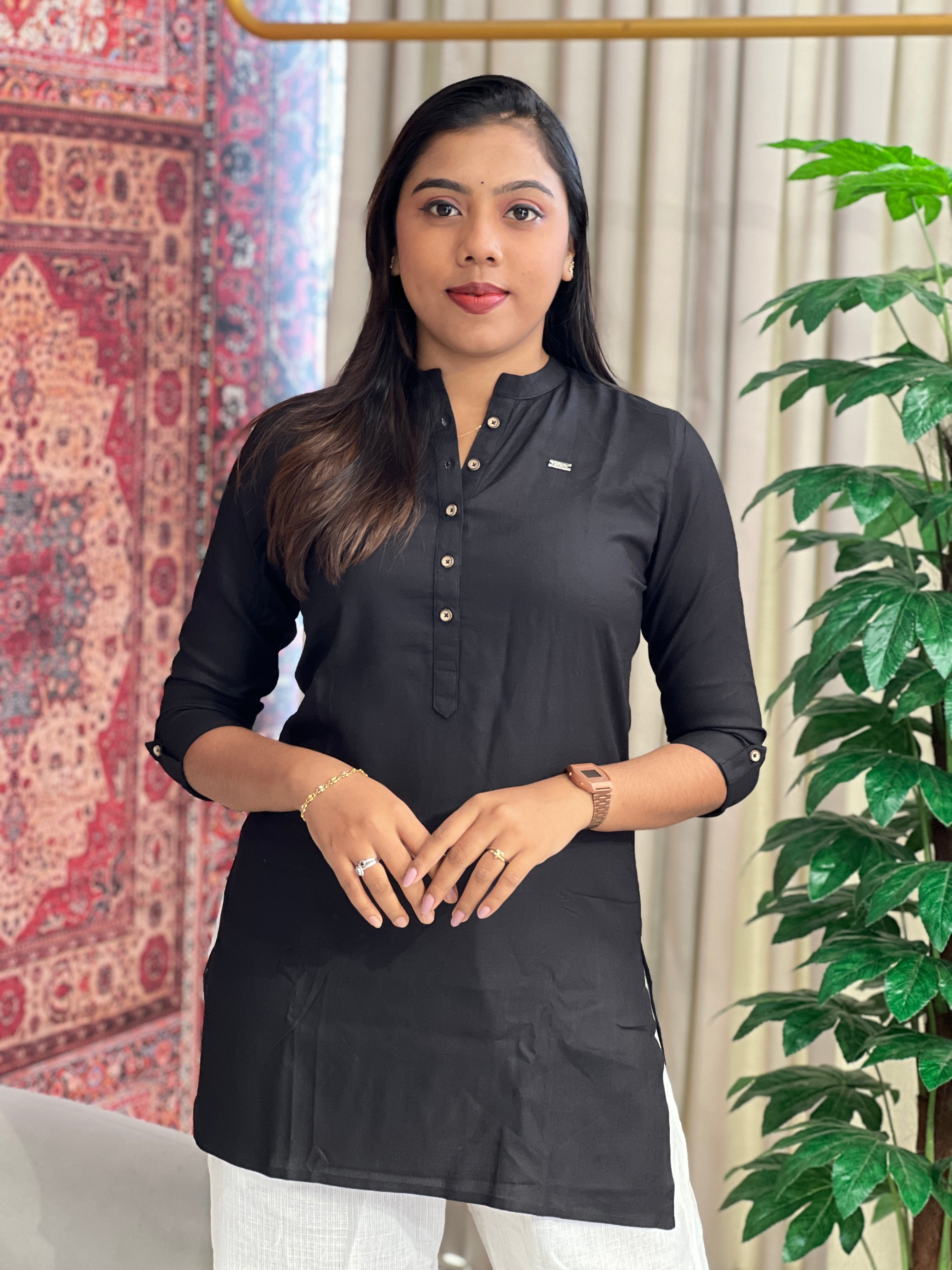Solid Linen Cotton Kurta | PGI157