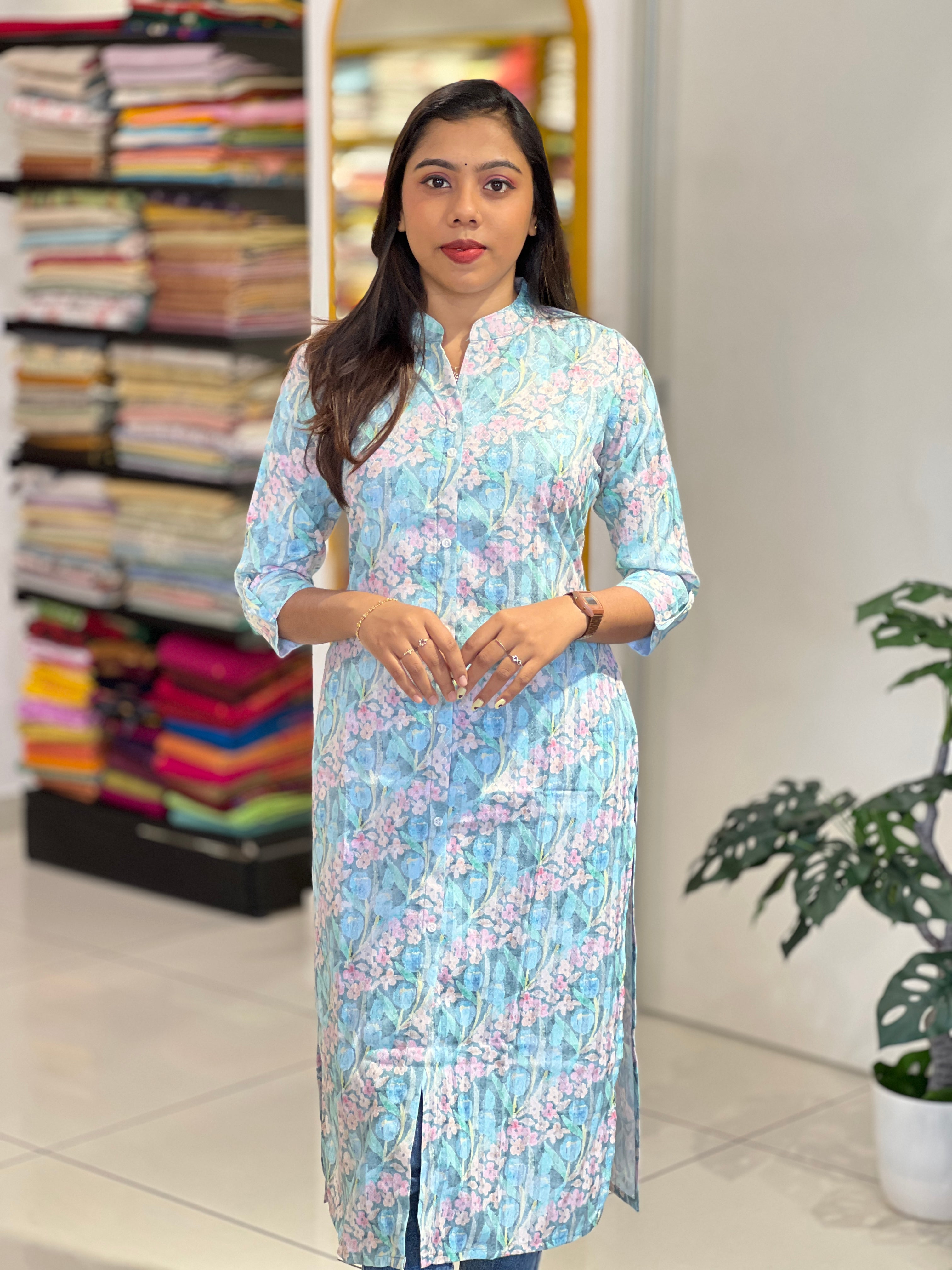 Printed Cotton Kurta | PGI327