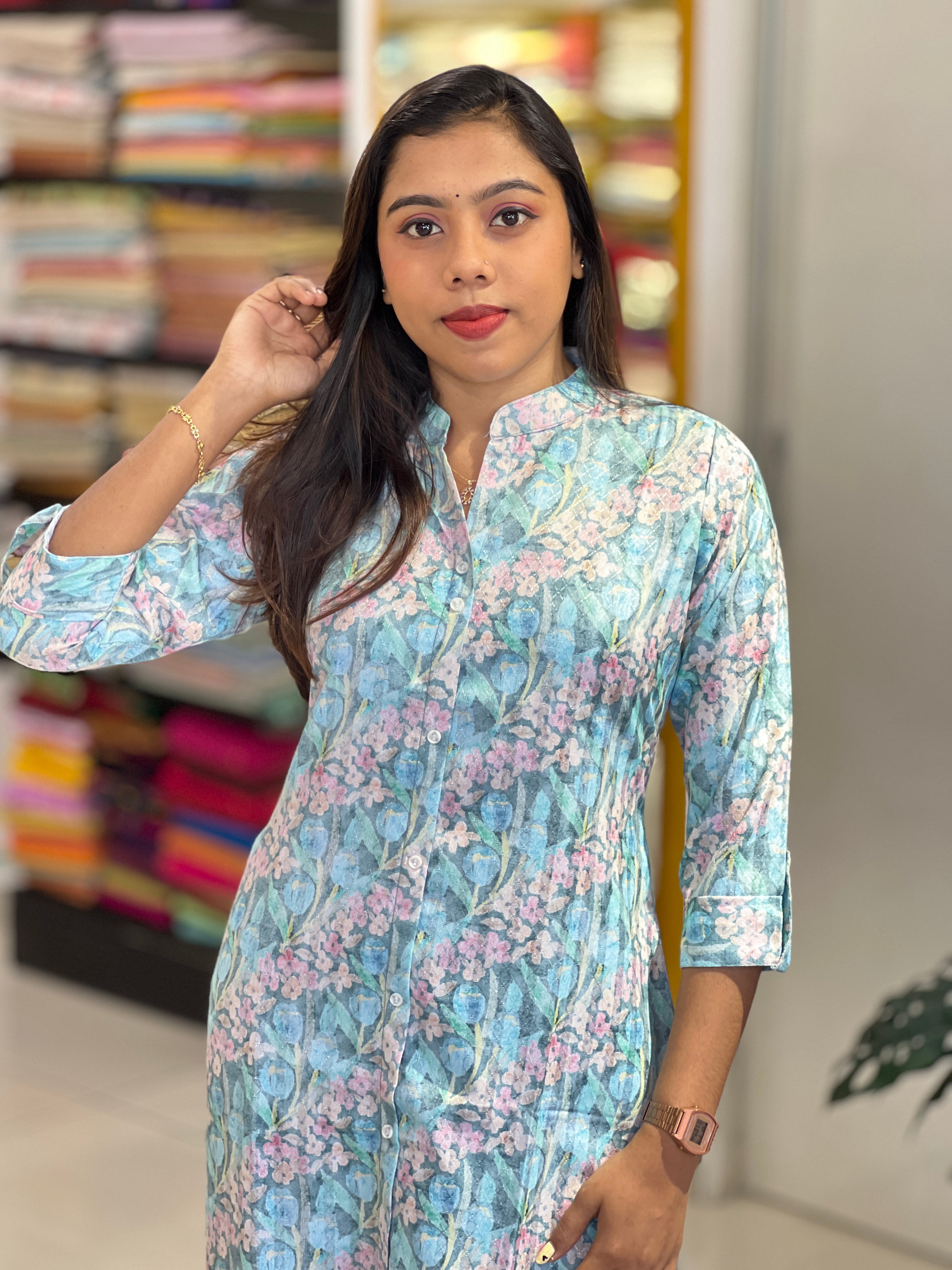 Printed Cotton Kurta | PGI327