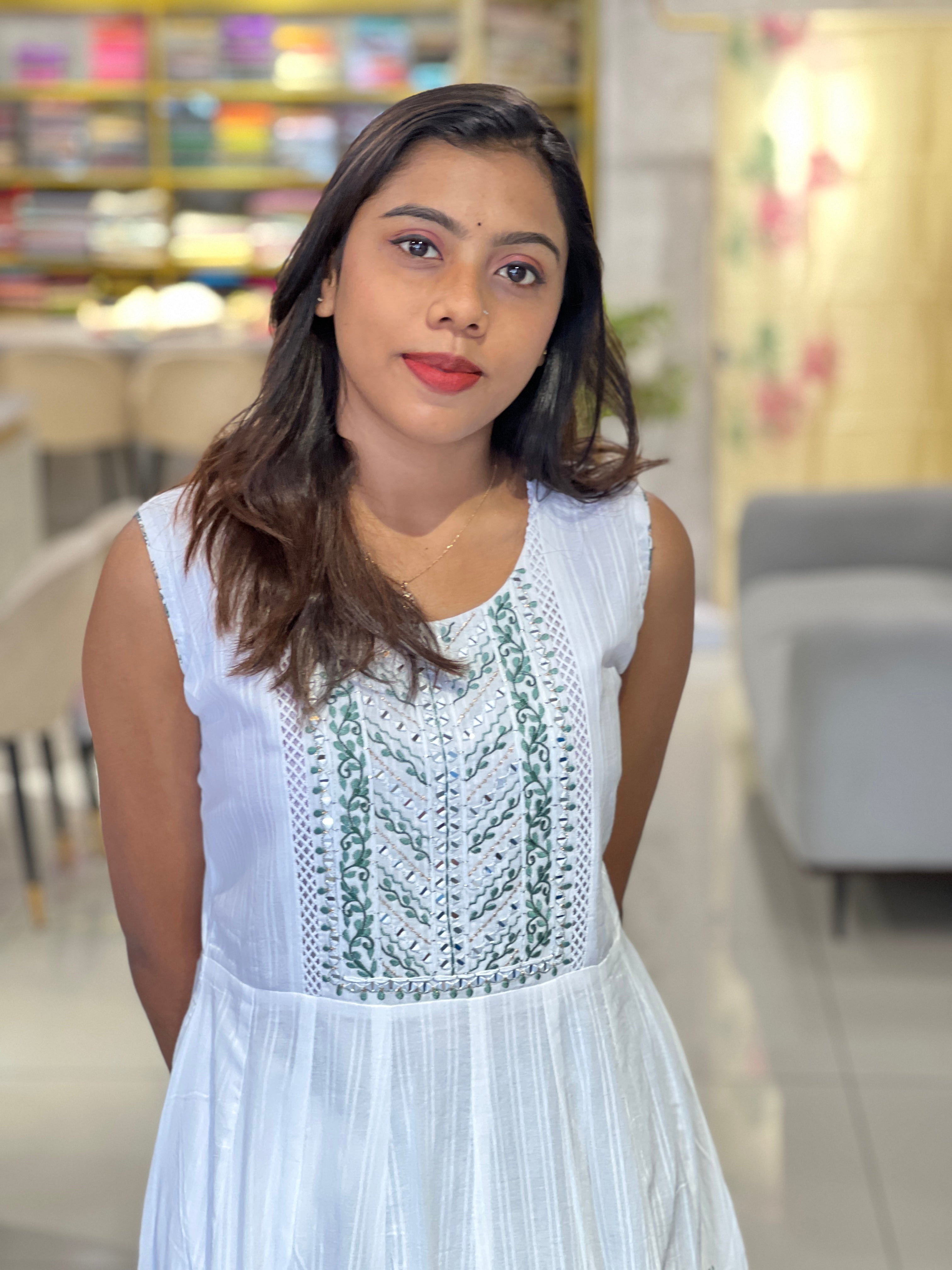 Panel Cut Detailed Cotton Kurta | PGI192