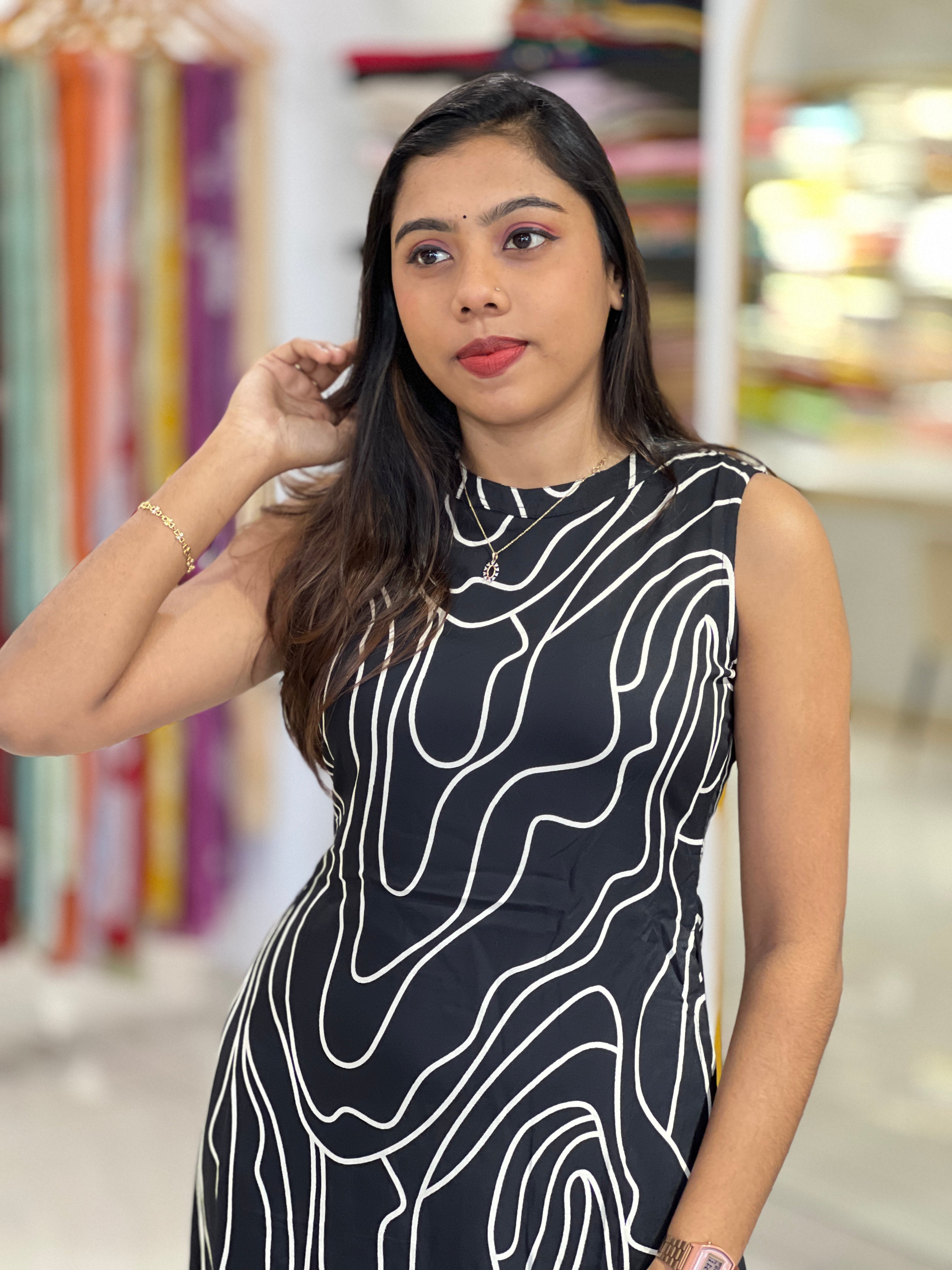 Geometric Printed Rayon Kurta Set | PGI330