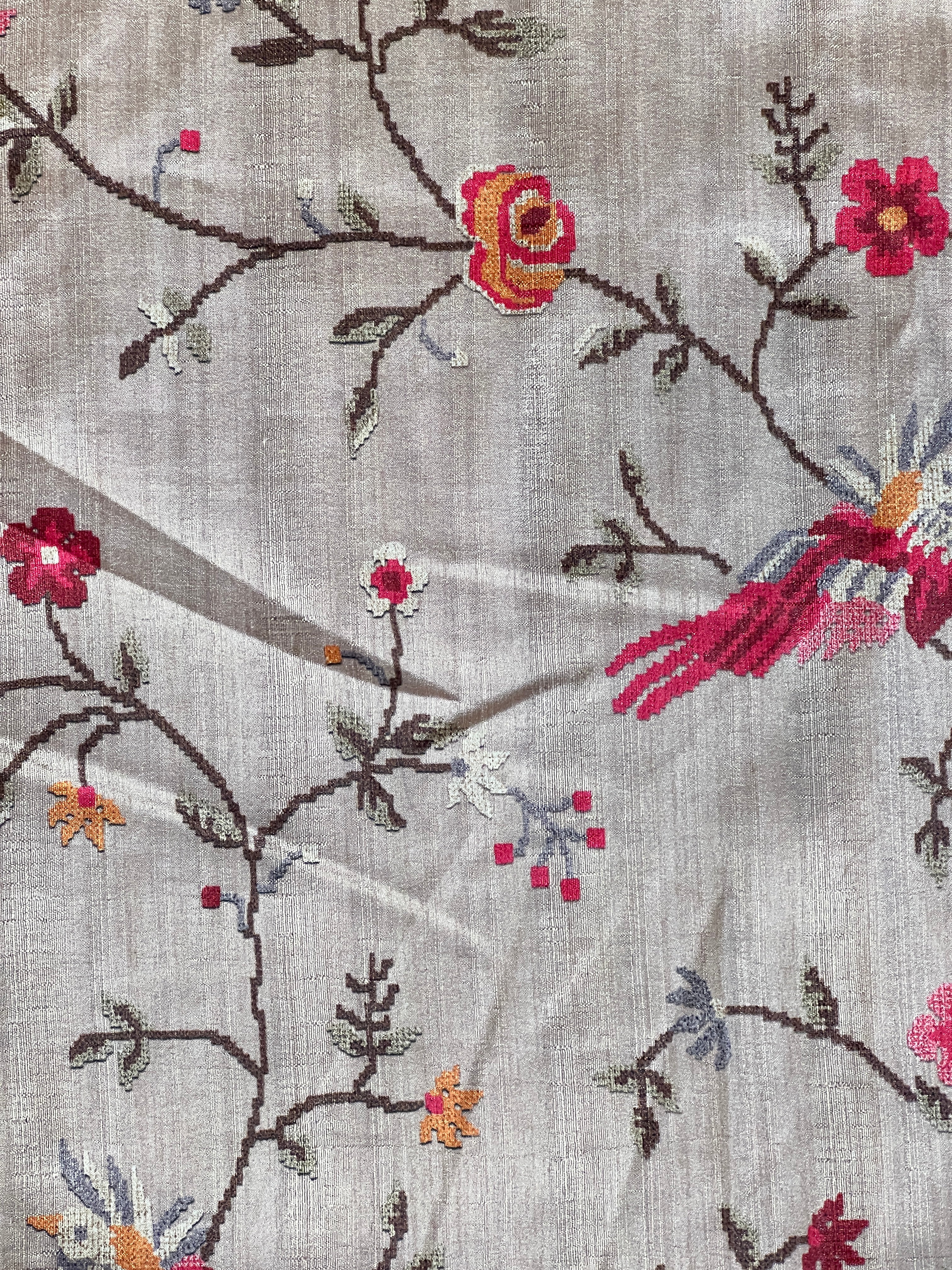 Digital Printed Tussar Finish Saree | SSN377