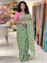 Embroidered Crushed Tissue Organza Saree | RP625